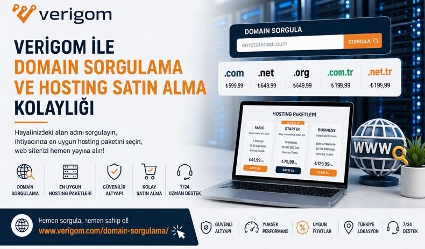 Verigom ile Domain Sorgulama ve Hosting Satın Alma Kolaylığı