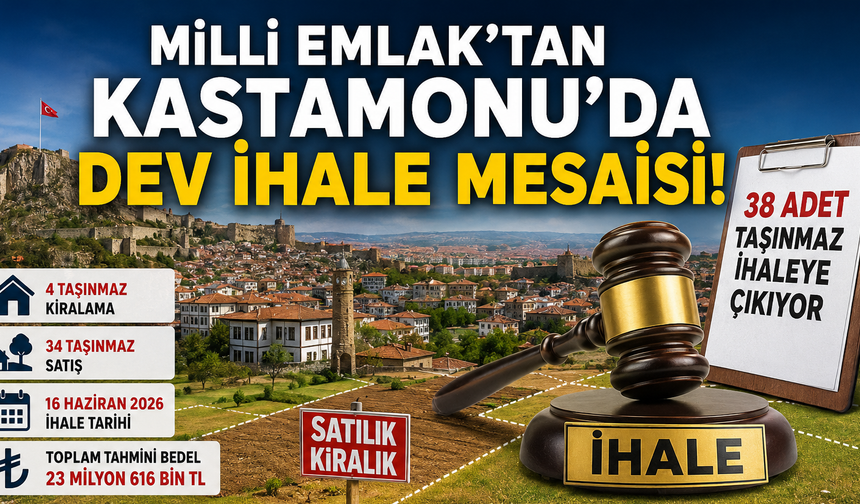 Milli Emlak'tan Kastamonu'da dev ihale mesaisi!