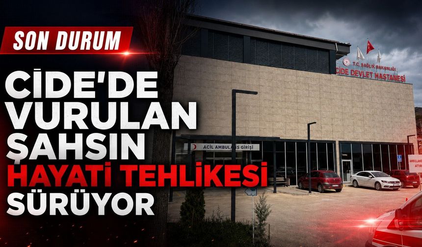 Cide'de vurulan şahsın hayati tehlikesi sürüyor