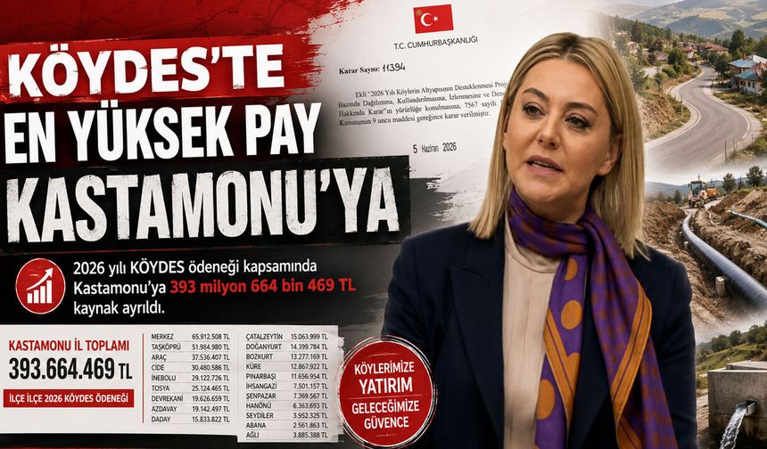 Türkiye'nin en yüksek destek payı Kastamonu'ya verilecek