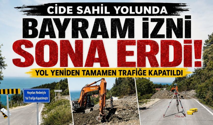Kastamonu sahil yolunda bayram izni sona erdi
