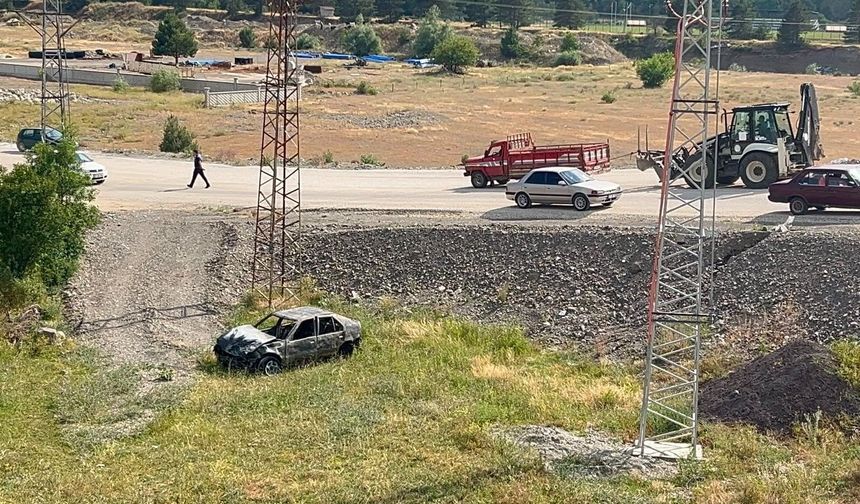 Kastamonu'daki kazada araç küle döndü!