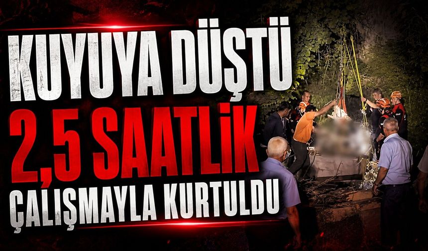 Kastamonu'da kuyuda can pazarı: Vinçle kurtarıldı!