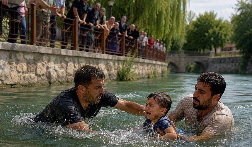 Taşköprü'de yürekleri ağza getiren olay
