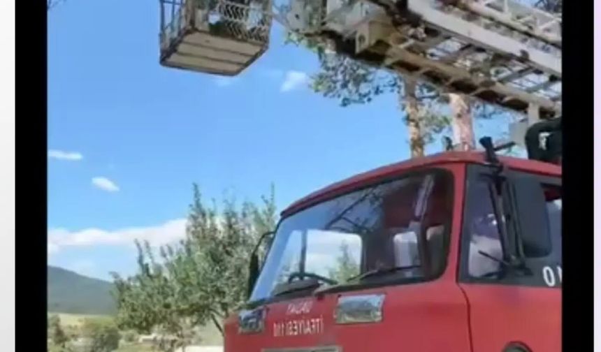 Kastamonu'da itfaiye ekipleri bu kez dron için harekete geçti