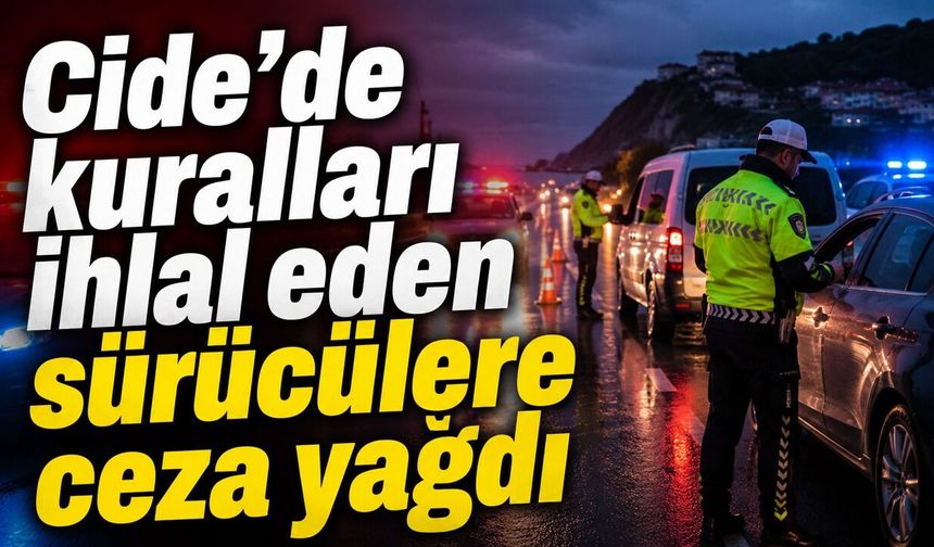 Cide’de kuralları ihlal eden sürücülere ceza yağdı