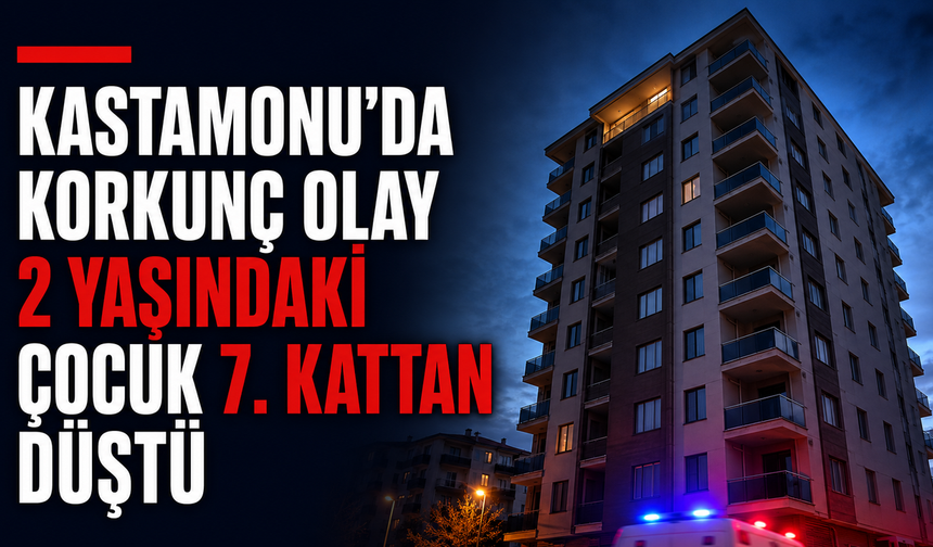Kastamonu’da korkunç olay: 2 yaşındaki bebek 7. kattan düştü