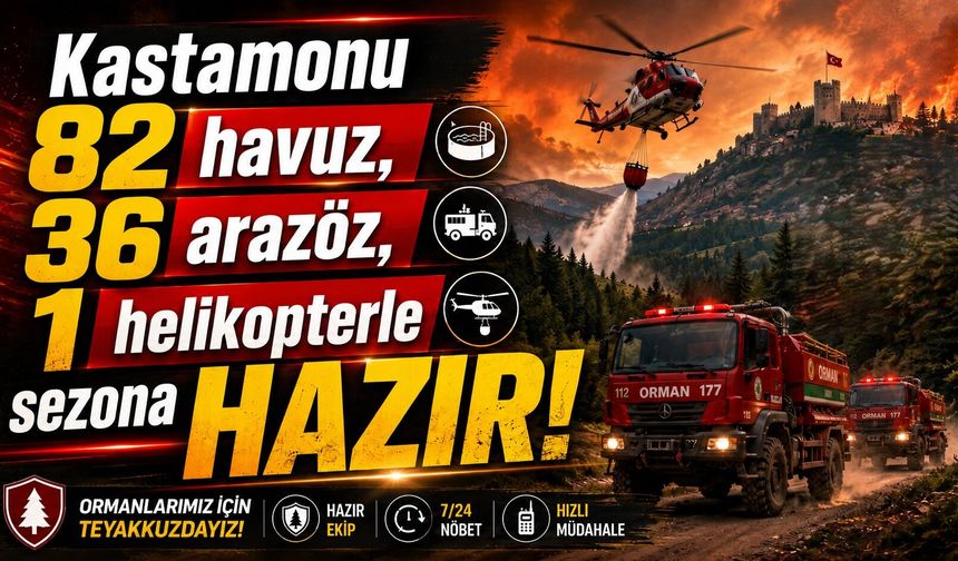 Kastamonu 82 havuz, 36 arazöz, 1 helikopterle sezona HAZIR!