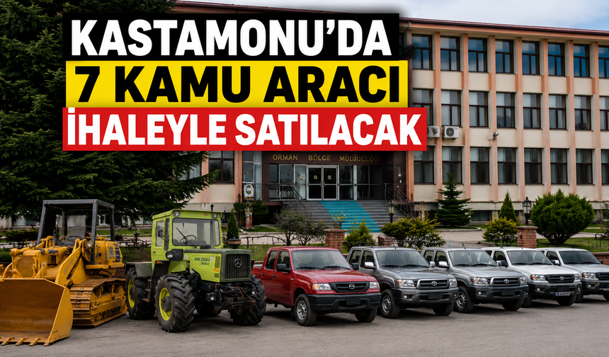 Kastamonu'da 7 kamu aracı ihaleyle satılacak