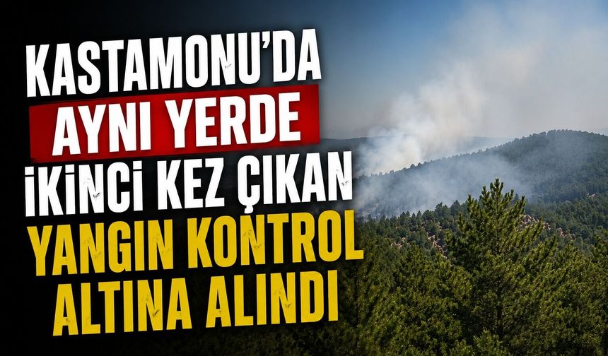 Kastamonu'da aynı yerde ikinci kez çıkan yangın kontrol altına alındı