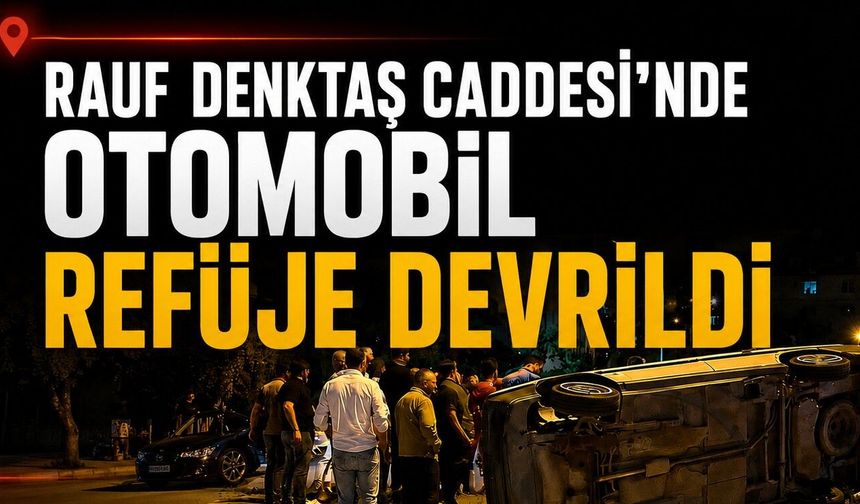 Kastamonu’da kontrolden çıkan otomobil yan yattı