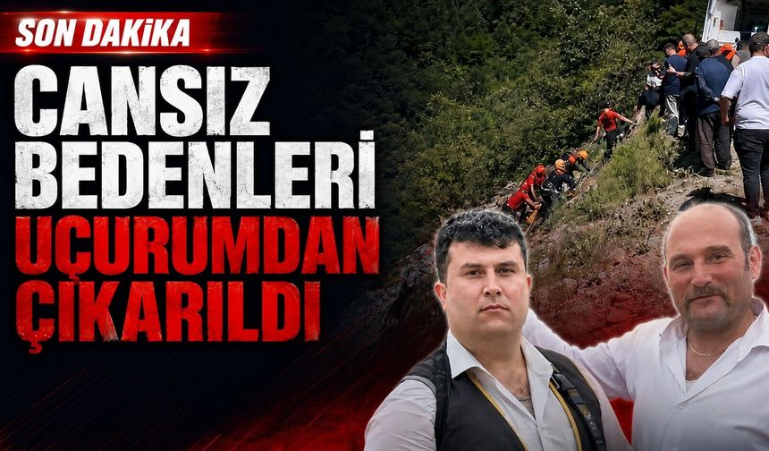 Feci kazanın ardından cansız bedenleri uçurumdan çıkarıldı