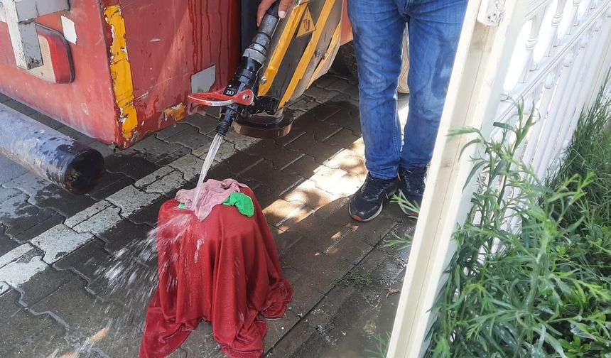 Cide sahilinde piknik tüpü alev aldı, korku dolu anlar yaşandı