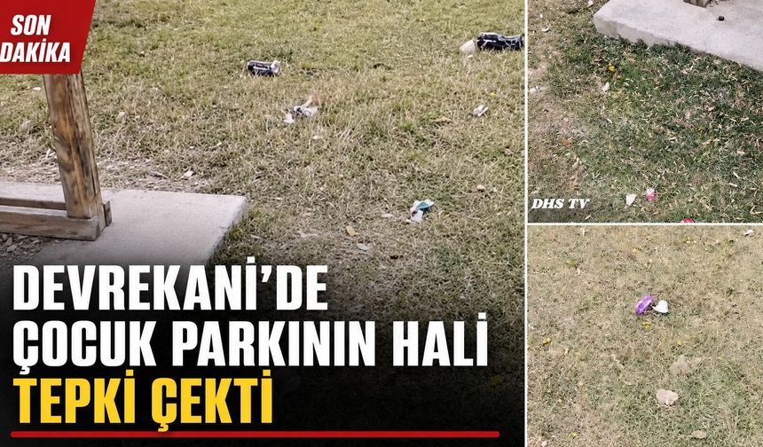 Devrekani’de çocuk parkının hali tepki çekti