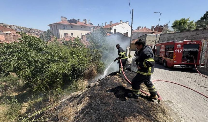 Ot yangını paniğe neden oldu: Facia kıl payı önlendi