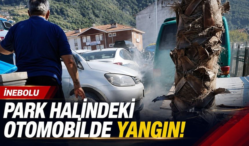 Kastamonu'da park halindeki otomobilde yangın!
