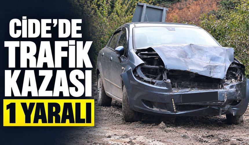Cide’de trafik kazası: 1 yaralı