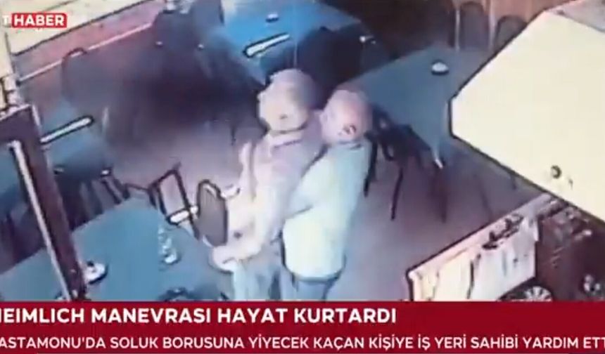 Kastamonu'da panik anı: Heimlich hayat kurtardı