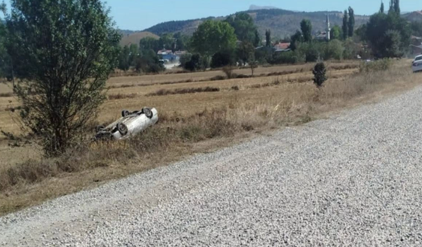 Kastamonu'da yola serilen mıcır kazaya yol açtı