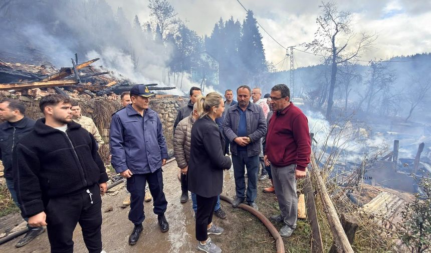 Milletvekili Ekmekci, yangının vurduğu Deresökü’de