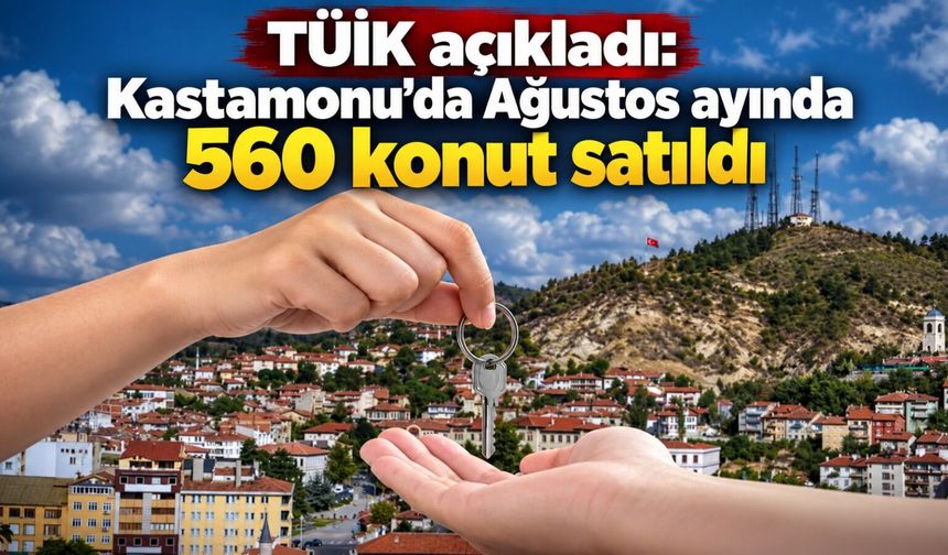 TÜİK açıkladı: Kastamonu'da Ağustos ayında 560 konut satıldı