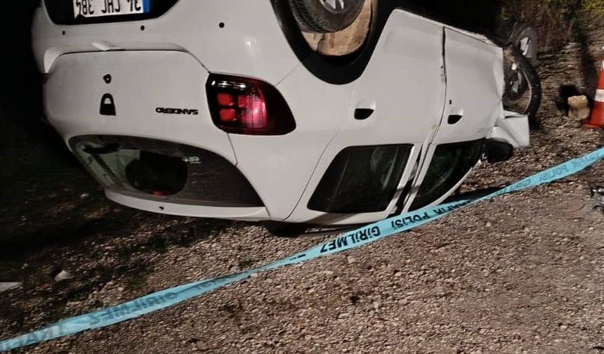 Kastamonu’da savrulan otomobil şarampole yuvarlandı: 1 yaralı