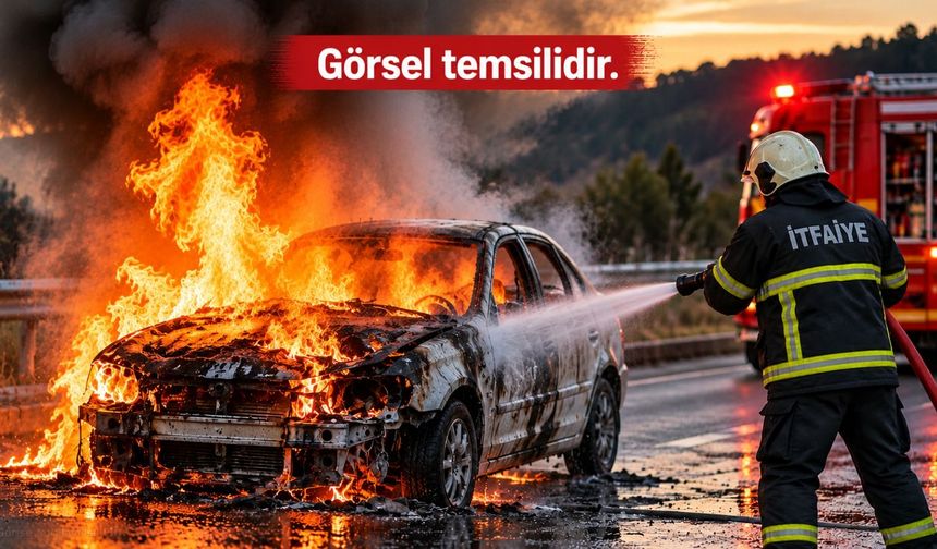 Kastamonu'da çıkan araç yangını korkuttu