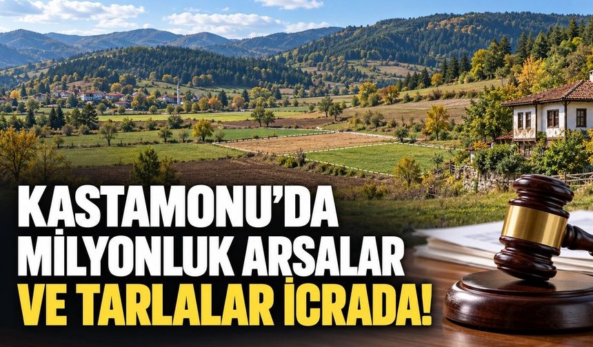 Kastamonu'da milyonluk arsalar ve tarlalar icrada!
