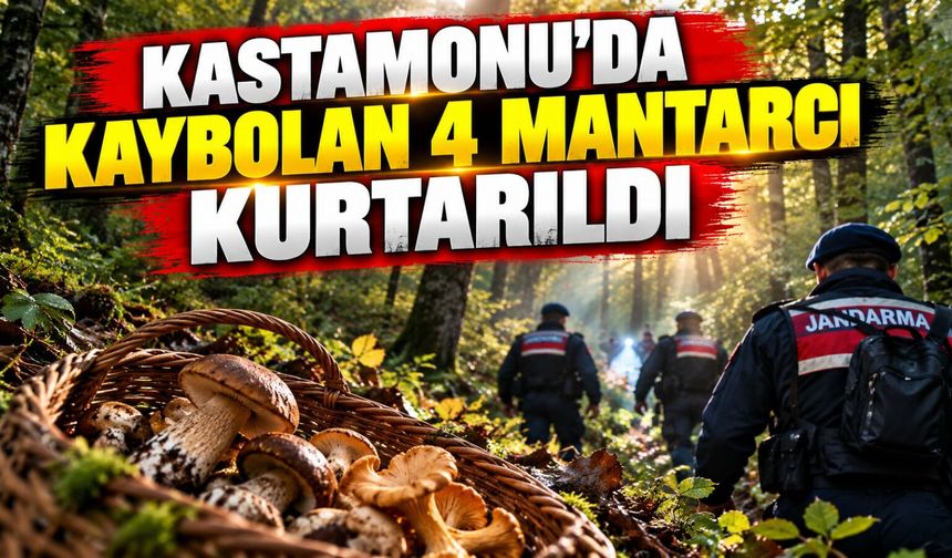Kastamonu’da kaybolan 4 mantarcı kurtarıldı