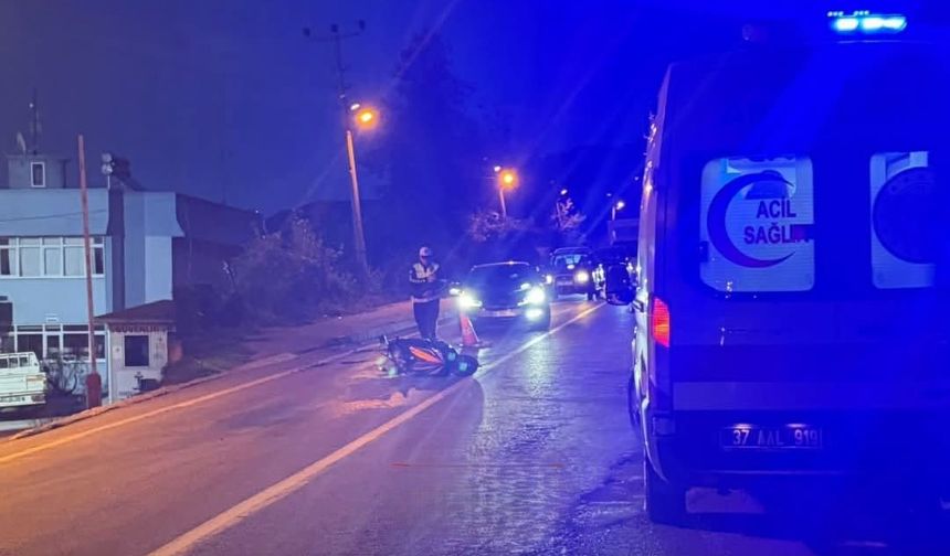 Kastamonu’da otomobil motosiklete çarptı: 1 yaralı