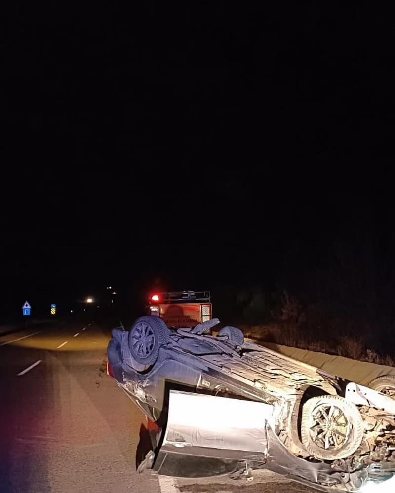 Kastamonu’da Takla Atan Otomobilin Sürücüsü Yaralandı 3