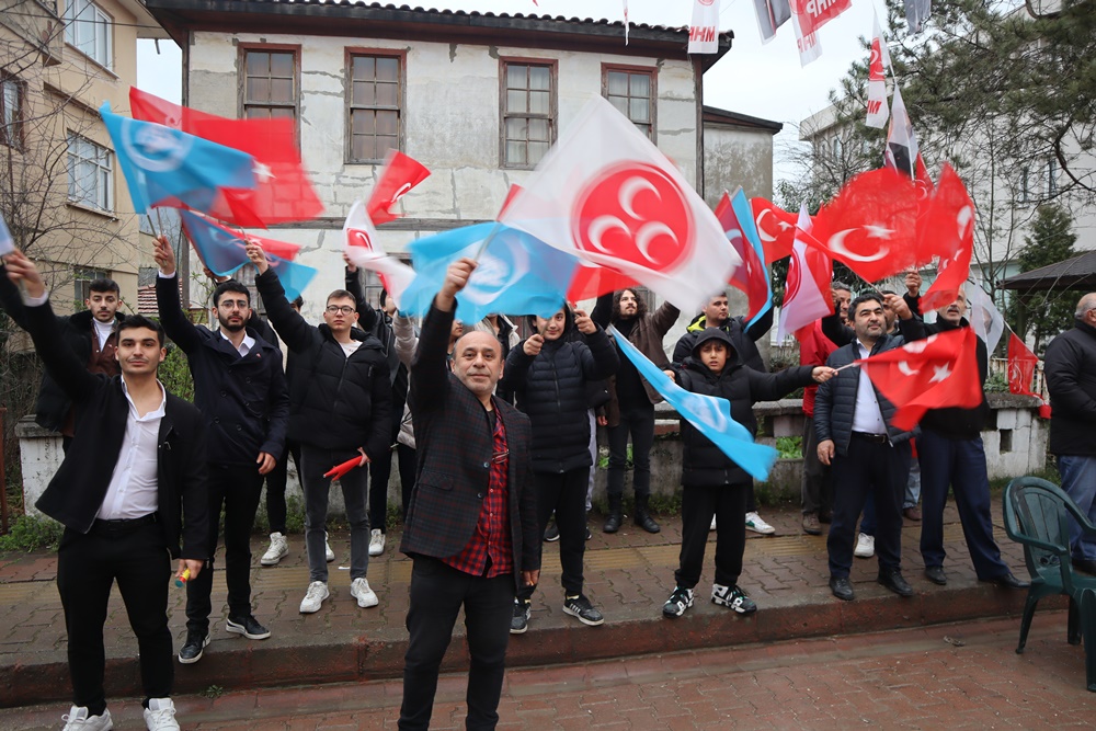 Mehmet Salcı Cide’de Yüzlerce Kişi Mhp’nin Seçim Ofisi Açılışına Katıldı
