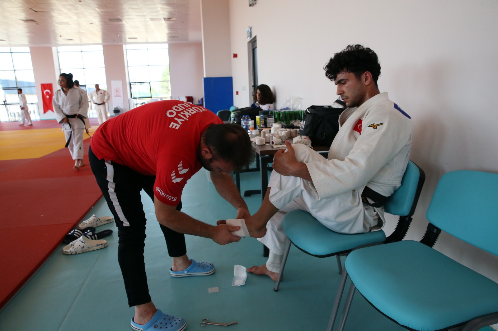 Kastamonu'da Olimpiyatlara Hazırlanan Judo Milli Takımı'nın Sağlığı Uzmanlara Emanet (3)