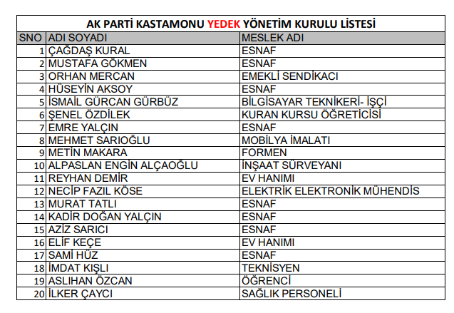 Yedek Liste