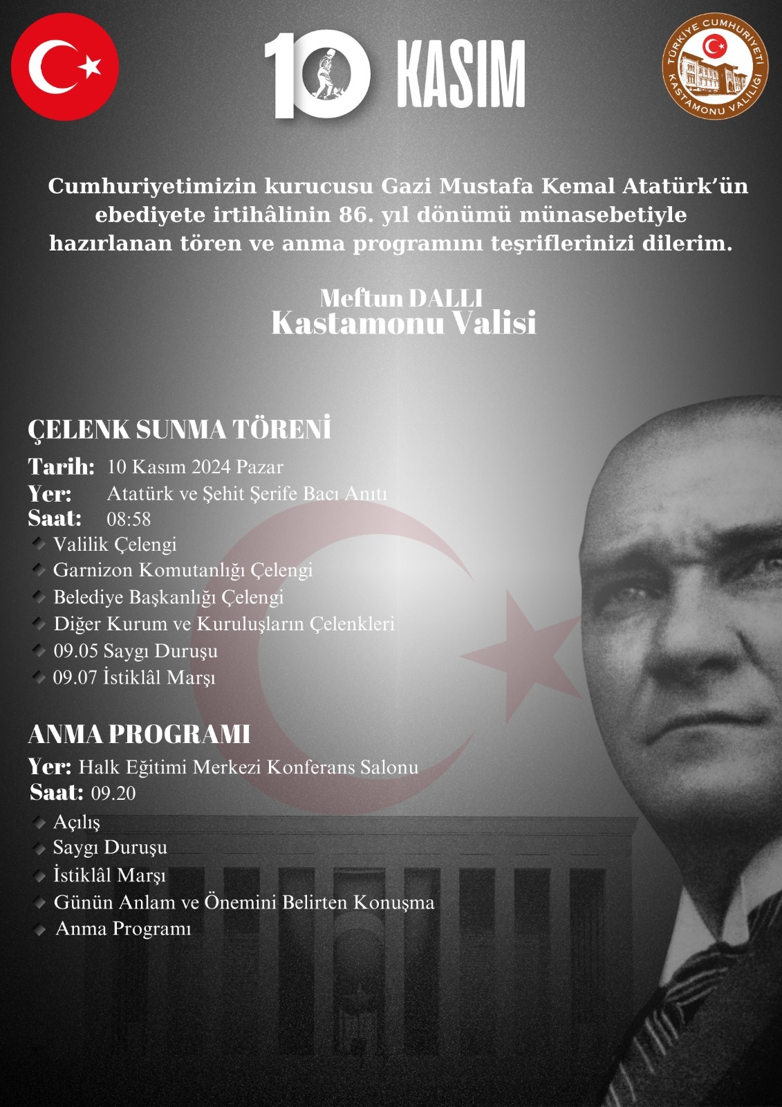 10 Kasım Program