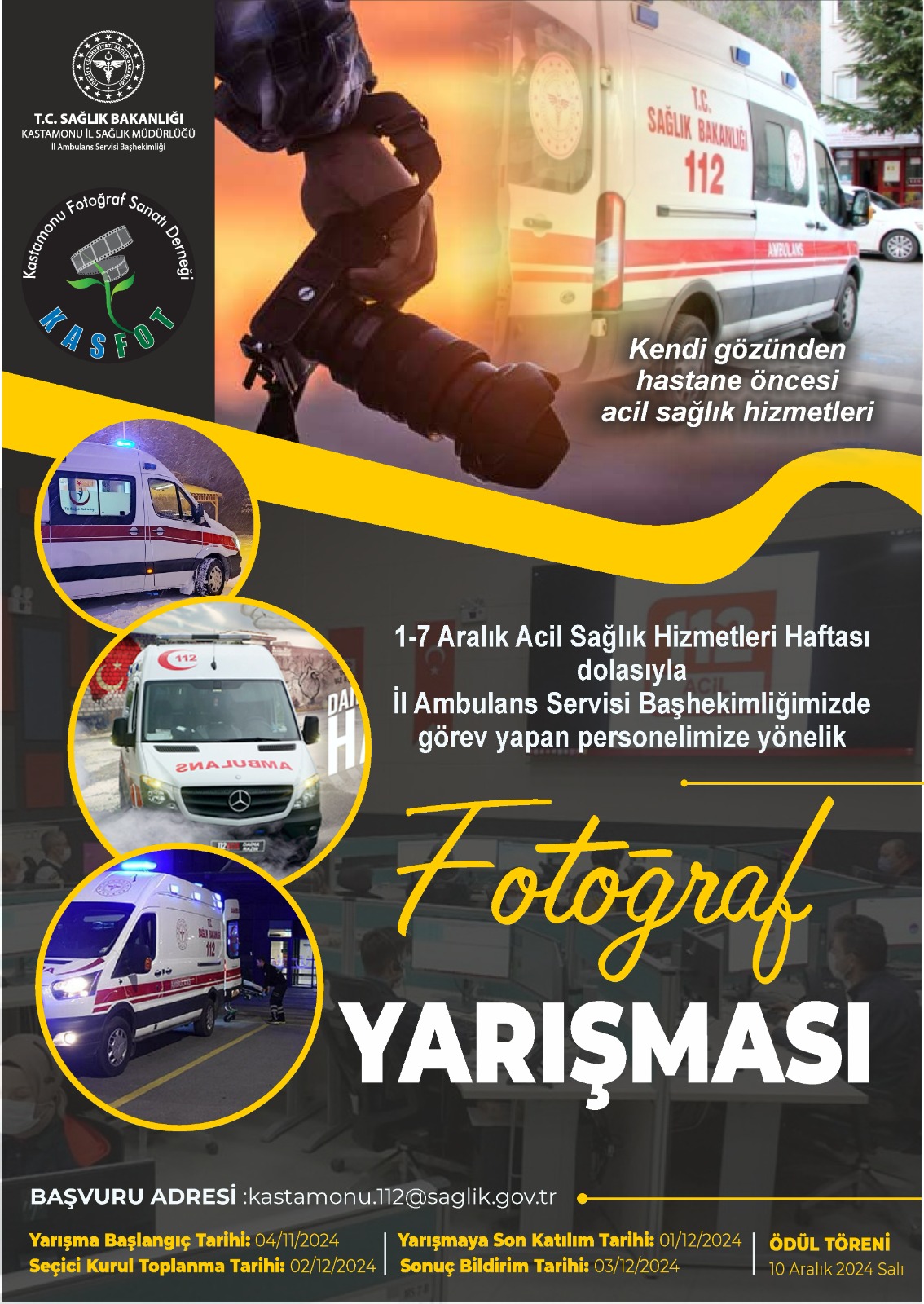 “Aci̇l Sağlik Hi̇zmetleri̇ Fotoğraf Yarişmasi”