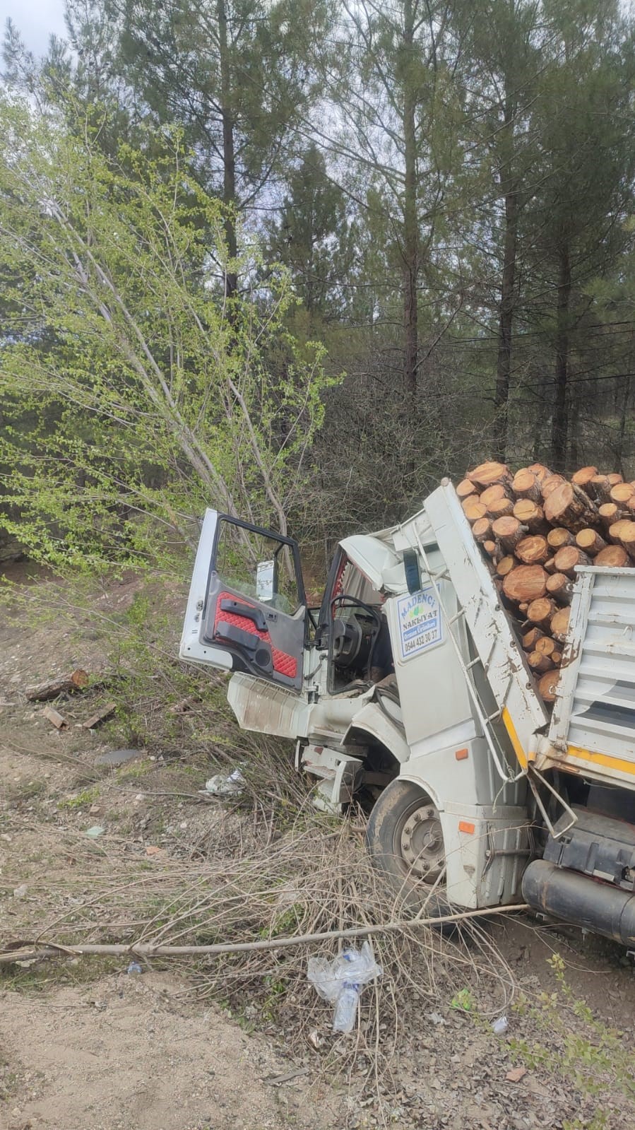 Kastamonu Plakalı Tır Devrildi (1)