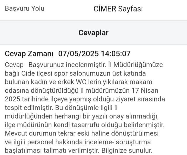Cimer Başvurusu