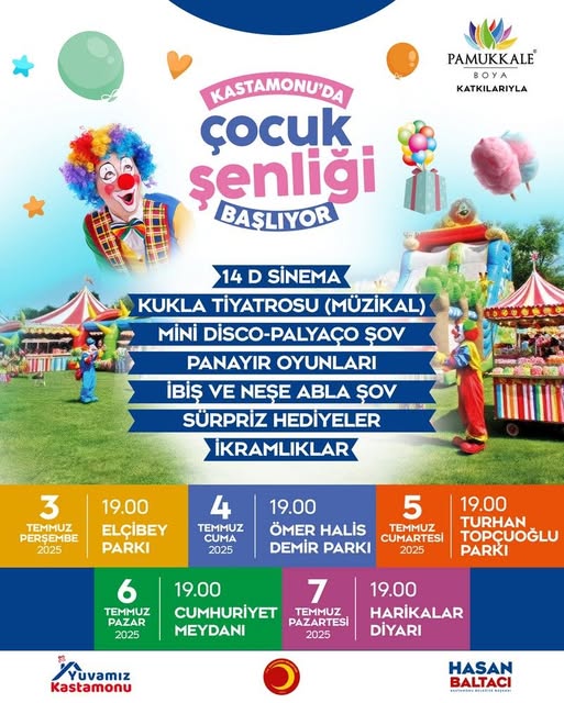 Kastamonu’da Her Gün Bir Parkta Eğlence Var!