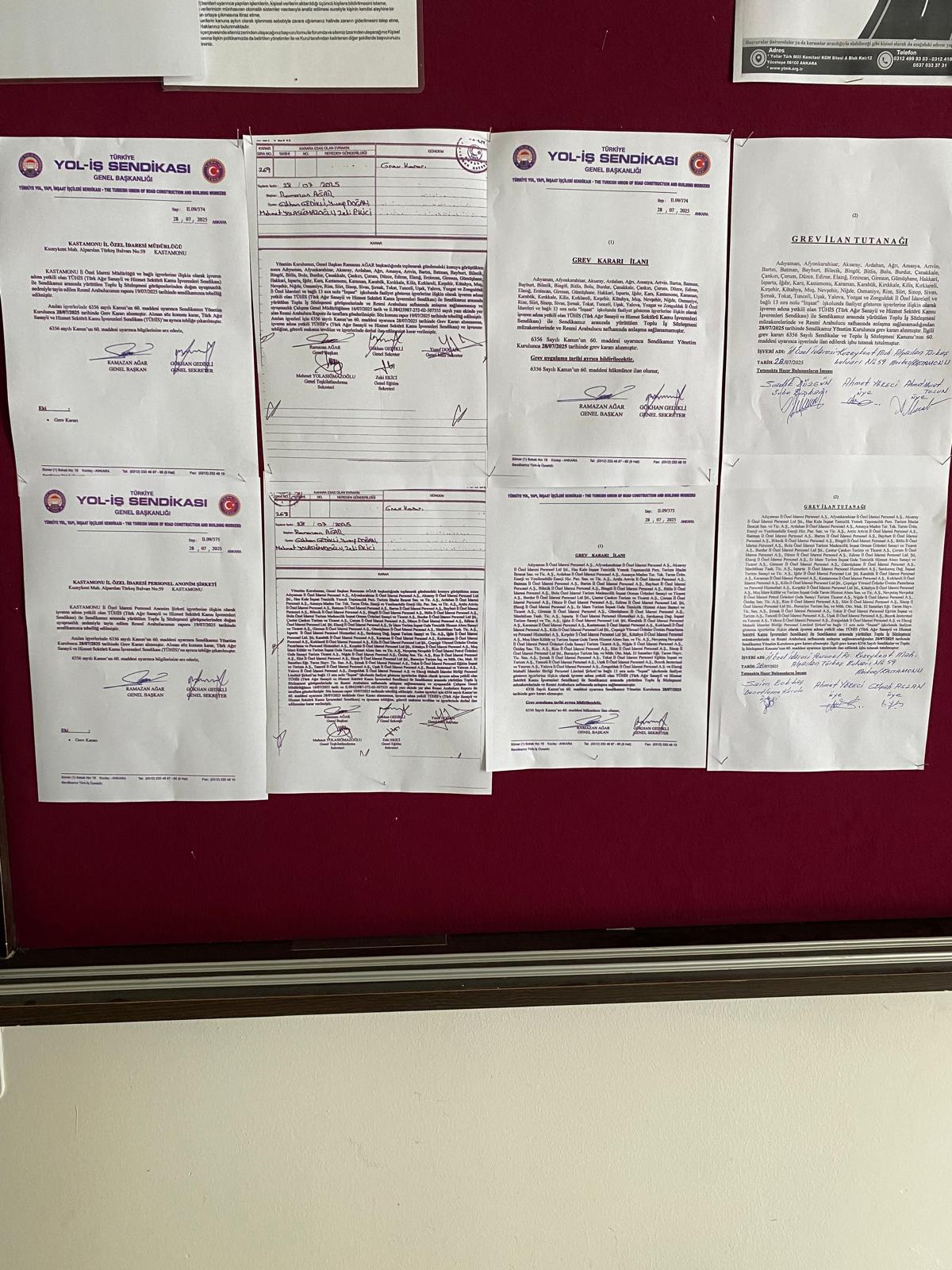 Yol İş Sendikası Grev Kararı Ilan Etti (1)