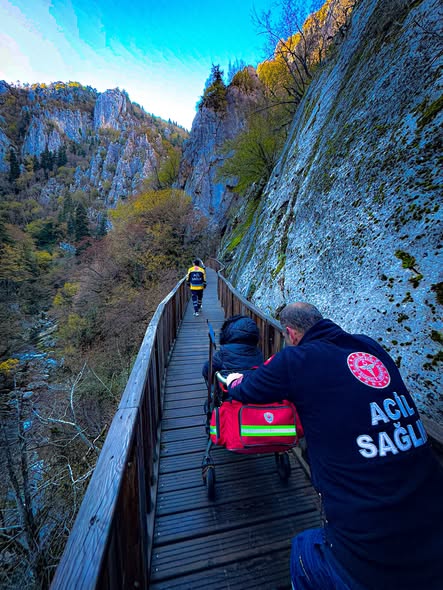 Kastamonu’da Yaşlı Kadın Kanyonda Düştü! (1)