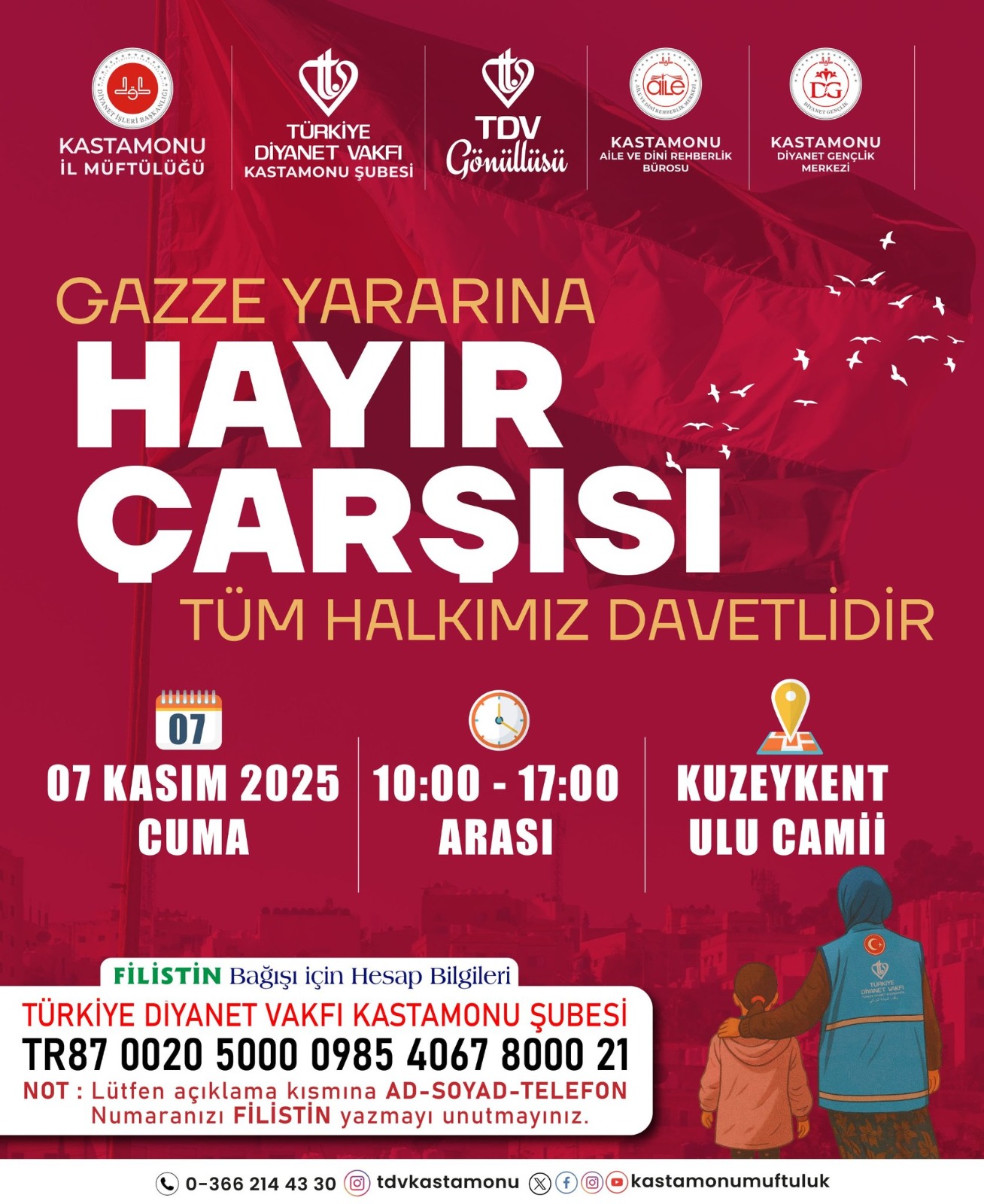 Kastamonu'da Gazze yararına hayır çarşısı düzenlenecek