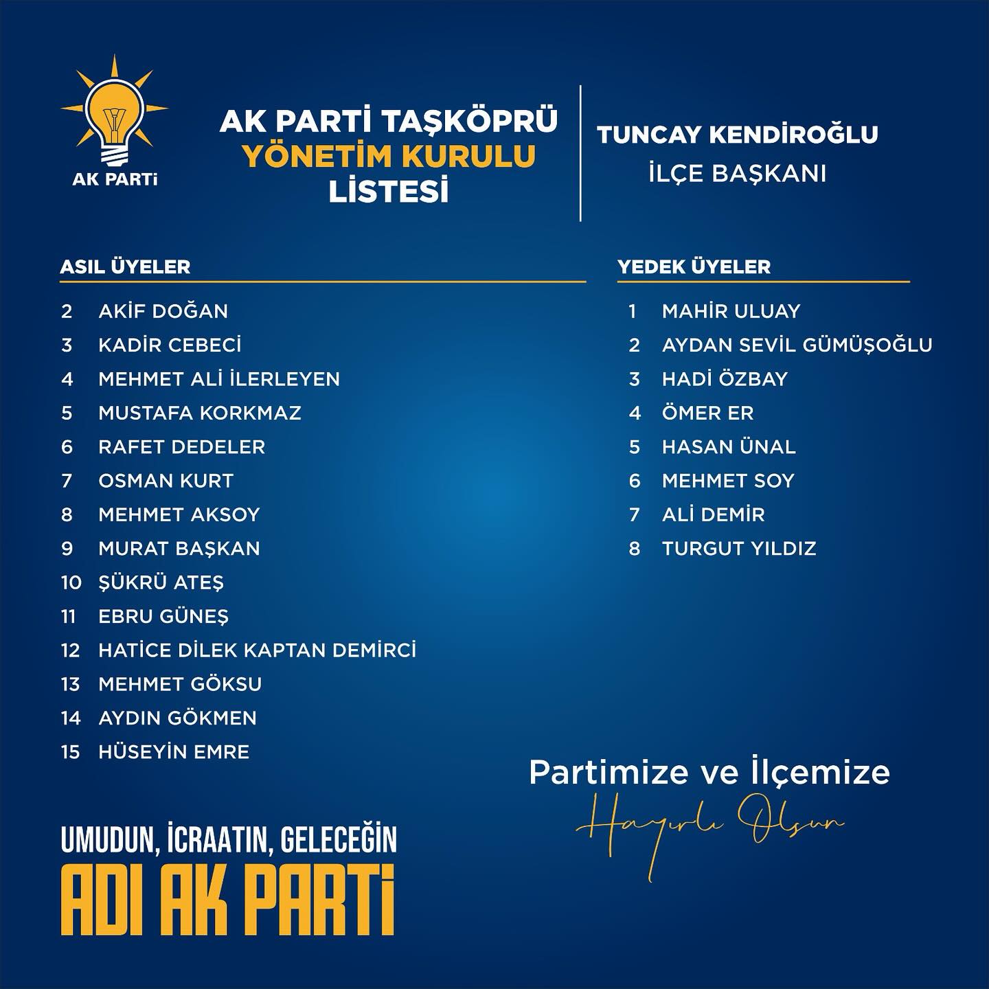 Ak Parti Taşköprü Yönetimi Açıklandı-1