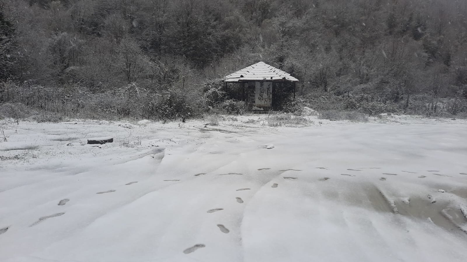 Kar Yagısı Cide'ye Ulastı (1)