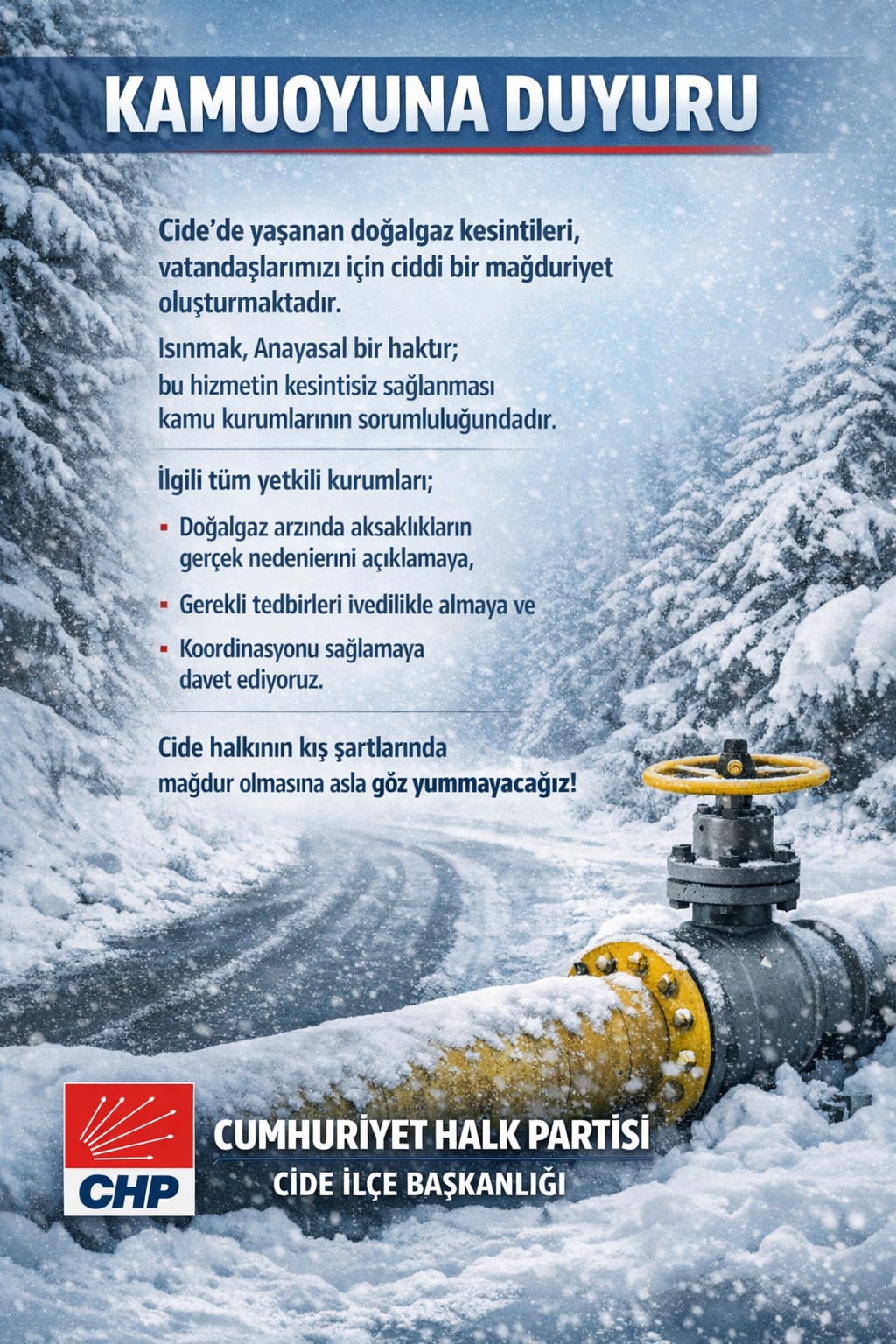 Cide Chp’den Doğalgaz Kesintilerine Tepki “Cide Sahipsiz Değildir” (2)