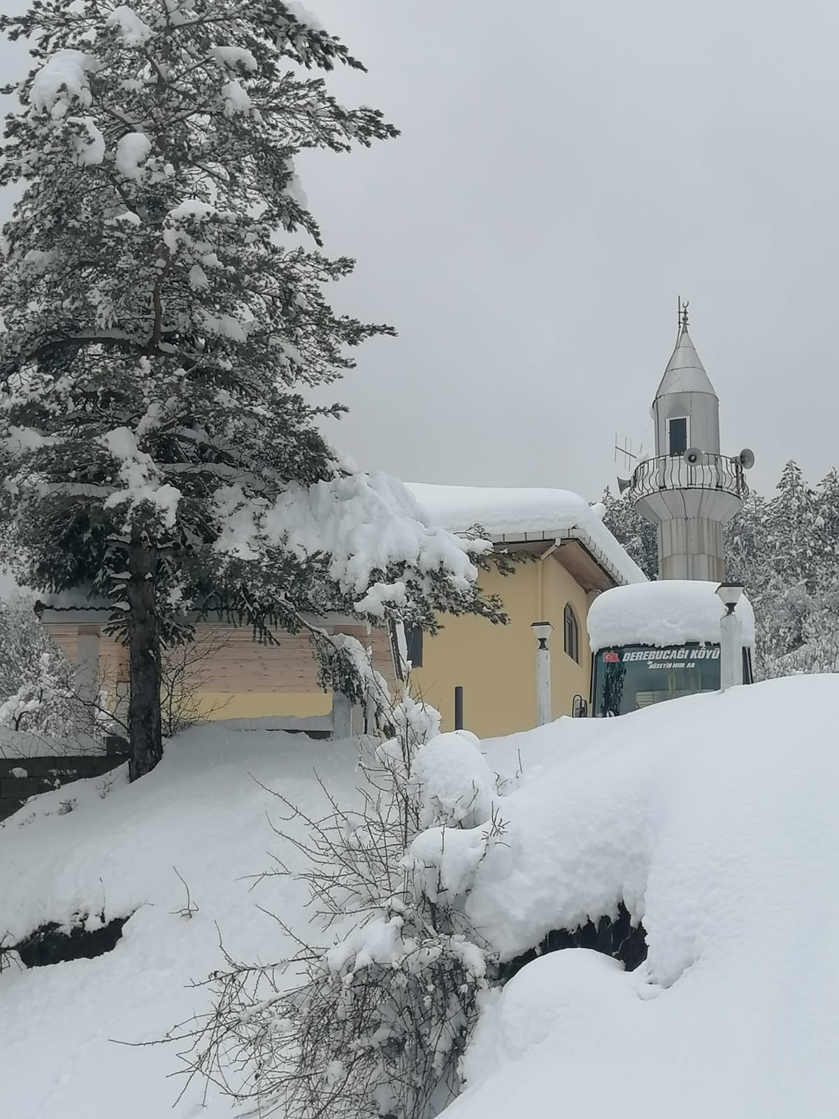 Cide’nin O Köyü’nde Kar Kalınlığı 90 Santimetreyi Aştı (2)