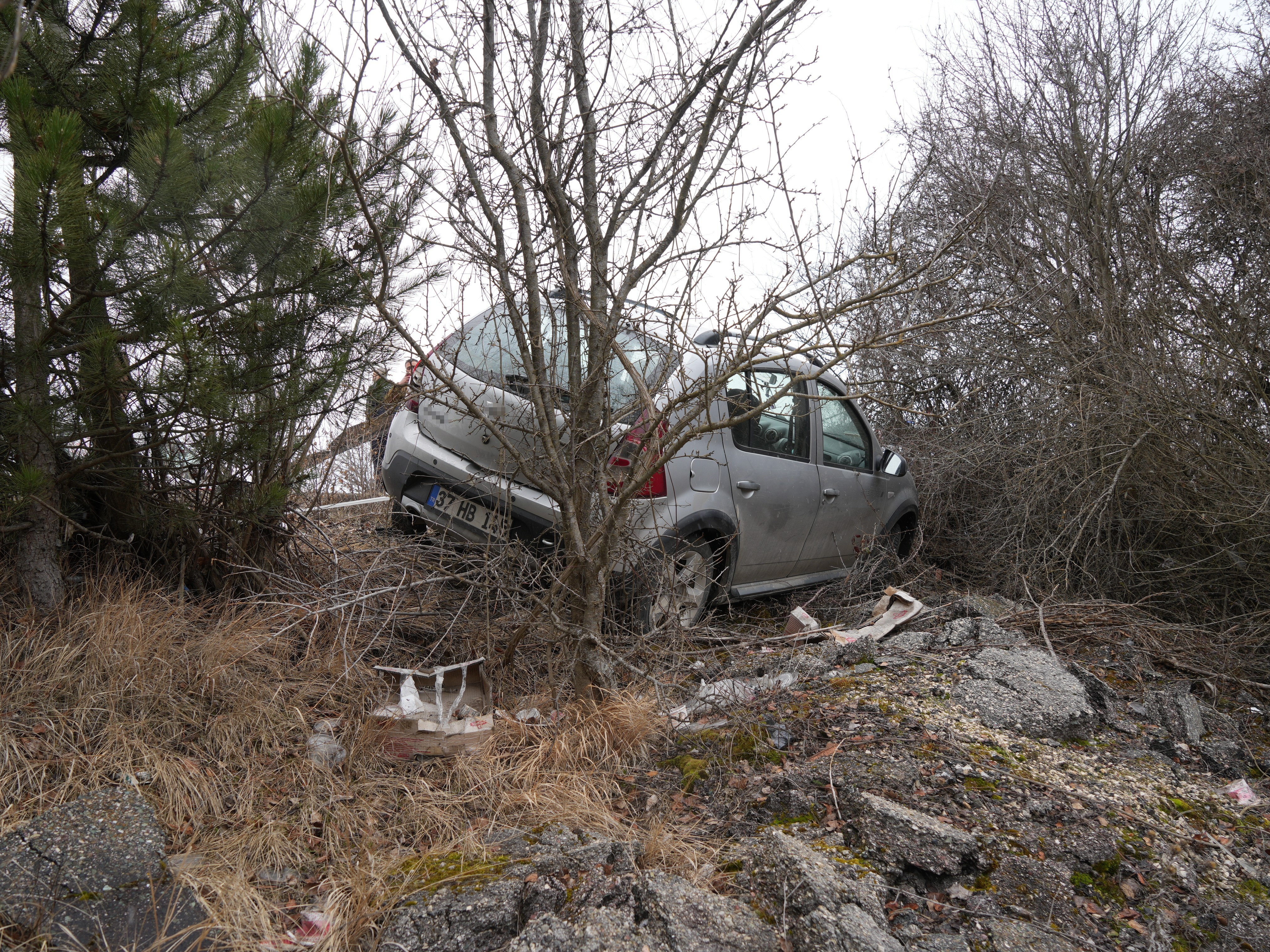 Kastamonu'da Virajı Alamayan Otomobil Ağaca Çarptı 3 Yaralı (4)