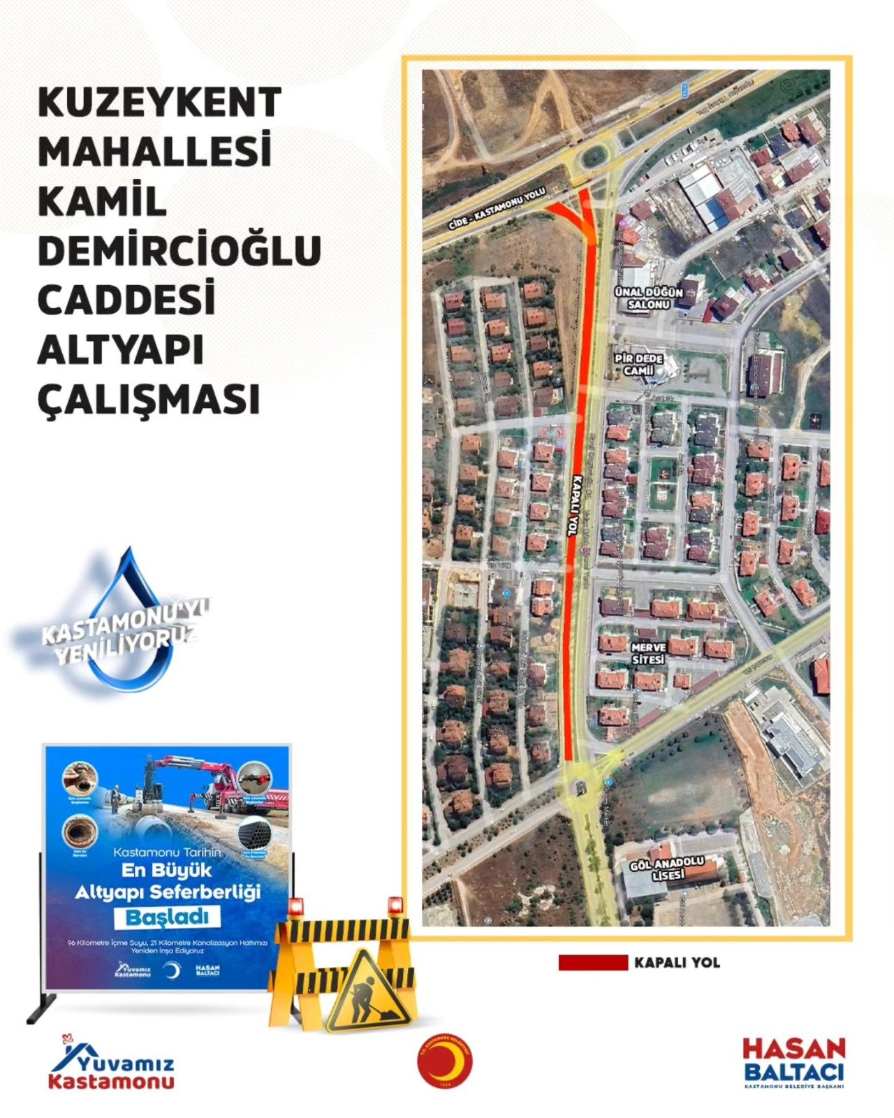 Kastamonu'da O Yol Trafiğe Kapatılacak