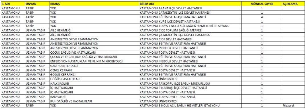 Kastamonu'ya 26 Yeni Hekim Ataması