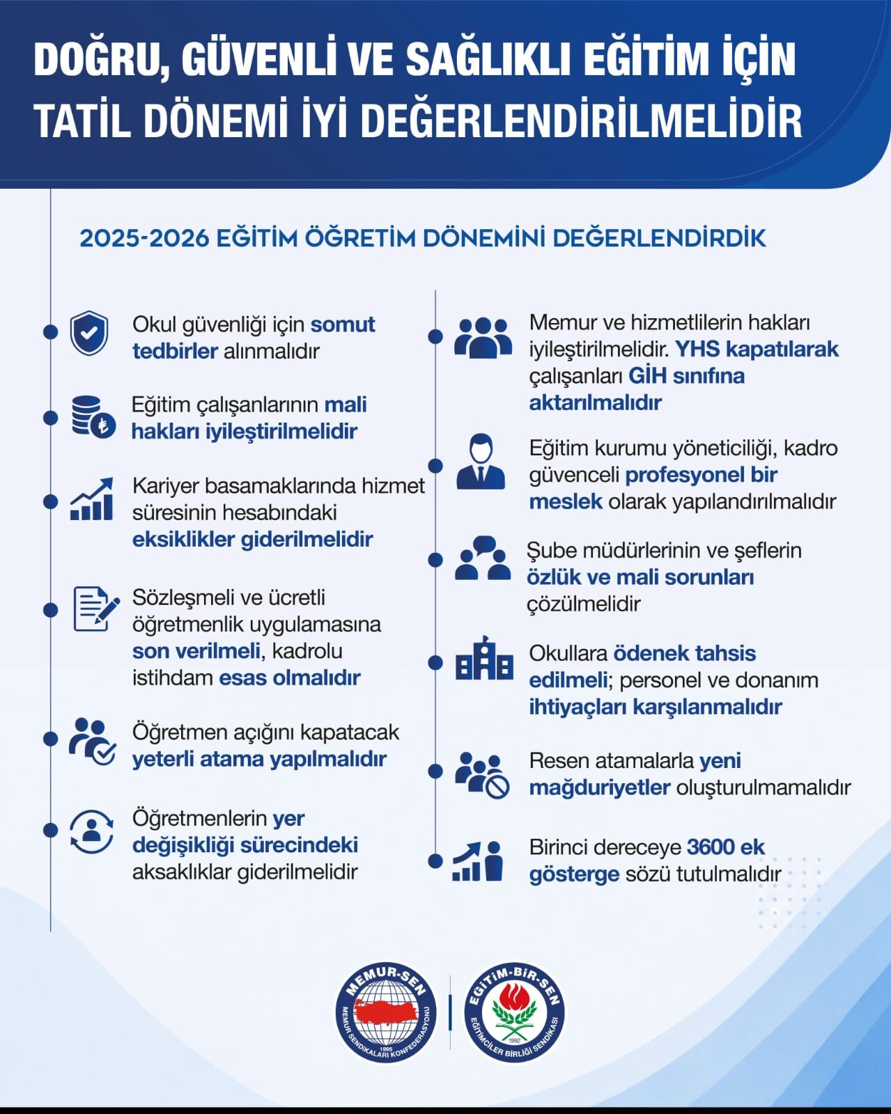 Eğitim Bir Sen Kastamonu'dan Yeni Dönem Öncesi Kritik Uyarı